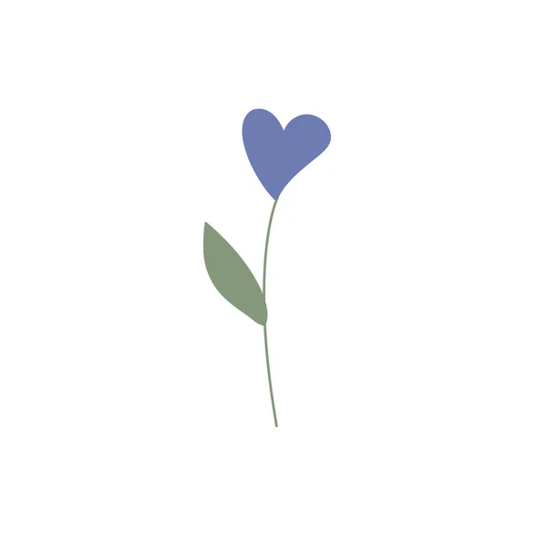 Blue Flower Abstract Art Background Vector Botanical Wall Art Design — Image vectorielle