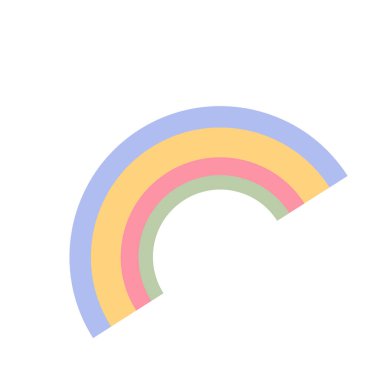 isolated rainbow flat design modern colors. Vector