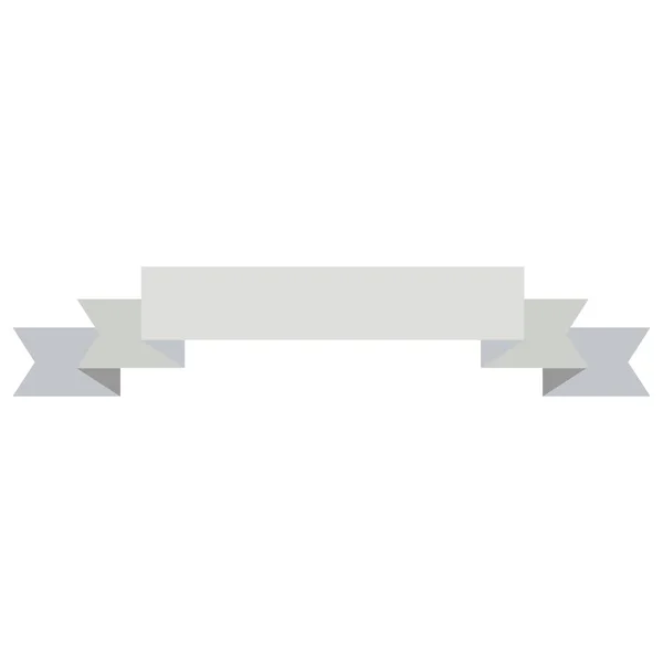 Beyaz arkaplanda kurdele pankart simgesi. Vektör