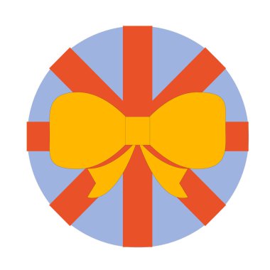 Renkli hediye kutusu ve kurdele. Vektör