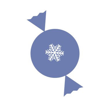 Beyaz arkaplanda Noel şekeri düz stil vektör çizimi