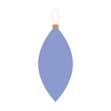 Beyaz arkaplan vektör çizimine izole edilmiş Noel ağacı süslemeleri. Kış Tatil Dekorasyonu.