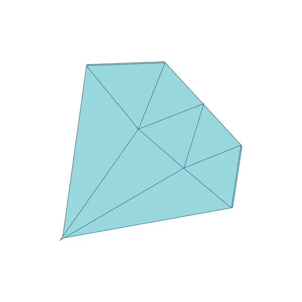 Mavi elmas, nadir bulunan değerli taş. Düz stil Vektör illüstrasyonu. Değerli taş, parlak mavi, Gemolojik hazine, zarif mücevher, mavi elmas pırıltı, değerli mücevher. Tasarım ögesi beyazda izole edildi