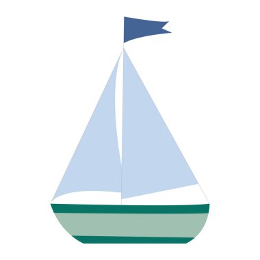 Çocukların şirin gemi simgesi. Vektör Illustration EPS10