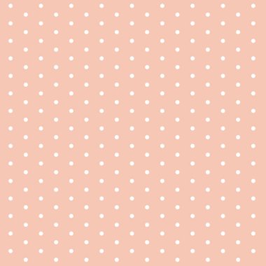 Pembe arka planda beyaz benekli pürüzsüz desen