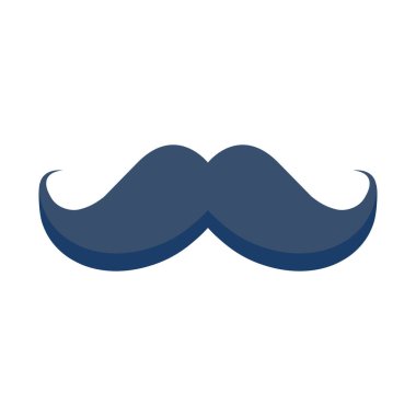 Uygulamalar ve web siteleri için yüz kıllı bıyıklı düz vektör simgesi