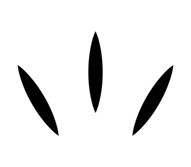 A three-line icon that expresses the emotion when you pay attention to something or notice something. A simple three-line symbol illustration. clipart