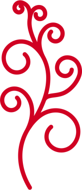 Basit bir üzüm çizimi simgesi. Bu, beyaz zemin üzerinde kırmızı çizgileri olan basit bir asma bitkisi çizimi..