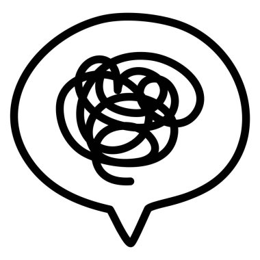 Bu, hayal kırıklığına uğramış ve şaşkın duyguların balon çizimi. Bu illüstrasyon siyah çizgileri olan bir duygu kasırgasını betimliyor..