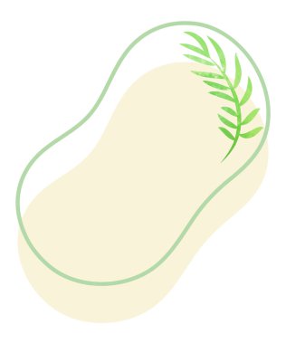 Bu bir bitkinin basit bir dekoratif çerçevesinin çizimi. Bu, soyut şekilli bir çerçevede bitkilerle dekoratif bir çerçeve için bir şablon..