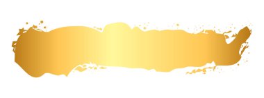 Bu, kaligrafi fırçasıyla çizilmiş yatay altın bir çizginin çizimi. Bir vuruşta düz bir çizgi çizilmiş Japon tarzı bir malzeme..