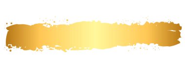 Bu, kaligrafi fırçasıyla çizilmiş yatay altın bir çizginin çizimi. Bir vuruşta düz bir çizgi çizilmiş Japon tarzı bir malzeme..