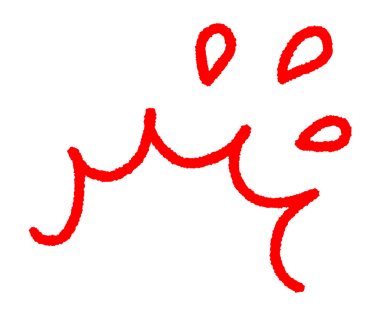  Bu, şaşırmanın ya da şok olmanın duygusunu ifade eden bir sembol. Basit bir kırmızı çizgi çizimi.