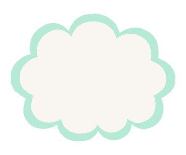  Basit Bulut Şekilli Dekoratif Çerçeve. Basit bir renkli bulut şekilli çerçeve simgesi.