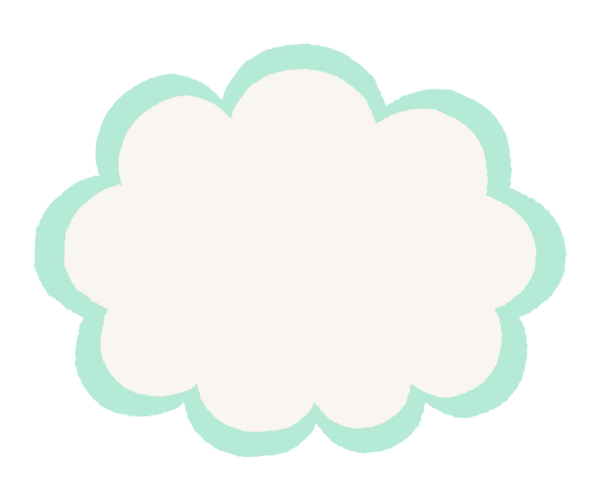  Basit Bulut Şekilli Dekoratif Çerçeve. Basit bir renkli bulut şekilli çerçeve simgesi.
