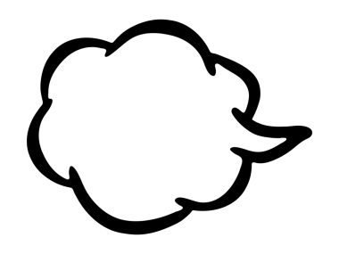 Monokrom Sigh Simgesi Basit Satır Sanat Bulutu Duygular ve Sohbet Sembolü. Basit bir bulut şekilli konuşma balonu simgesi.