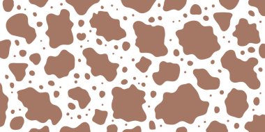 Kusursuz Kahverengi İnek Parmak İzi Arkaplan Resimleri Tarzı Hayvan Baskısı Dokuları. Basit bir inek desenli hayvan derisi deseninin arkaplan çizimi.