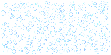 Suda yüzen baloncukların basit ve ferahlatıcı bir canlandırması. Mavi derecelendirme renk çizgileriyle çizilmiş dairesel bir desenin arkaplan çizimi.