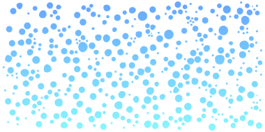 Suda yüzen baloncukların basit ve ferahlatıcı bir canlandırması. Mavi gradyan nokta desenli bir arkaplan çizimi.