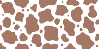 Kahverengi İnek Baskı Arkaplan İllüstrasyonu. Bu bir ineğin benekli deseninin arkaplan resmi..