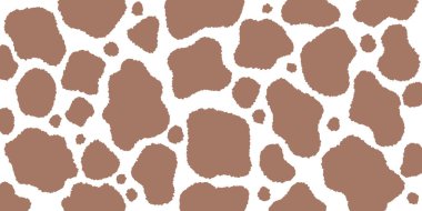 Basit Kahverengi İnek Baskı Arkaplan Resimleri. Bu bir ineğin benekli deseninin arka plan çizimi..