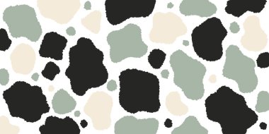 Dusty Color Cow Print Desenli Basit Arkaplan Resimleri. Bu bir ineğin benekli deseninin arka plan çizimi..