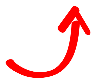 İşaretli olarak çizilmiş yukarı bakan kırmızı ok simgesidir. Bunlar iş ve eğitim ortamlarında kullanılabilecek basit ok çizimleri.