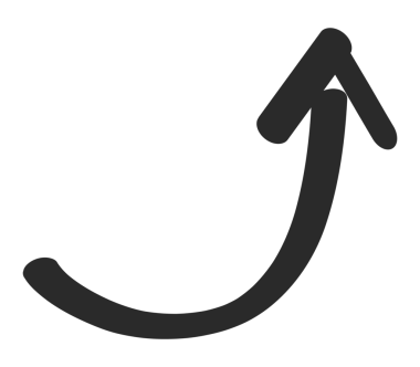 İşaretli olarak çizilmiş yukarı dönük bir siyah ok simgesidir. Bunlar iş ve eğitim ortamlarında kullanılabilecek basit ok çizimleri.