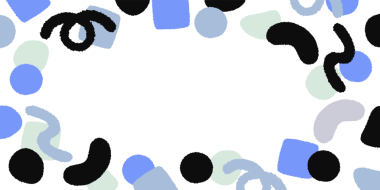 Soyut şekillerin sevimli bir çerçeve çizimi. Dağınık el çizimleri içeren arka plan materyalleri için bir illüstrasyon.