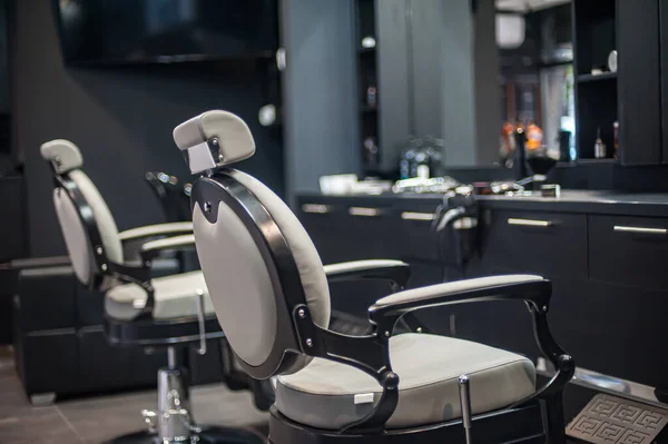 Detailed View Hairdressing Chair Ambient Professional Hairdressing Barbershop — Stock Photo, Image