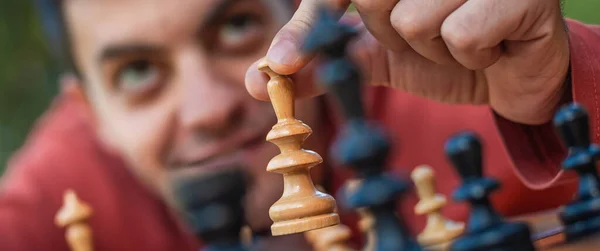 Hand Man Taking Chess Piece Make Next Move Chess Game Stock Photo by  ©guruxox 640426436