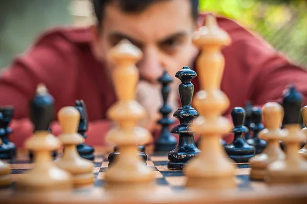 Hand Man Taking Chess Piece Make Next Move Chess Game Stock Photo by  ©guruxox 640426472