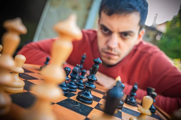 Hand Man Taking Chess Piece Make Next Move Chess Game Stock Photo by  ©guruxox 640426472