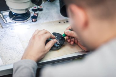 Bilgisayar paneli ana kart mikro elektronik sunucu CPU yarı iletken devre çekirdek teknolojisi arkaplanı veya işlemci konsepti elektronik cihaz dokusu