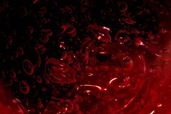 Hava Kabarcıkları Ile Kırmızı Kalın Jel Arkaplan — Stok fotoğraf