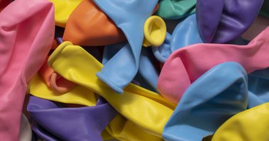 kauçuk renkli balonlar arka plan veya doku