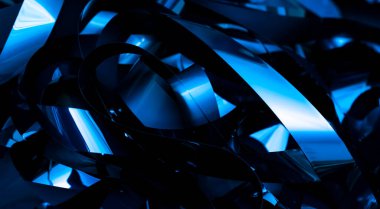 Mavi spiral kurdele, video kaset. arkaplan veya doku