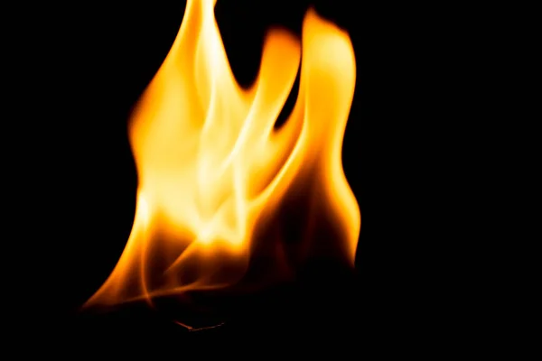 Flamme Sur Fond Noir Combustion Essence — Photo