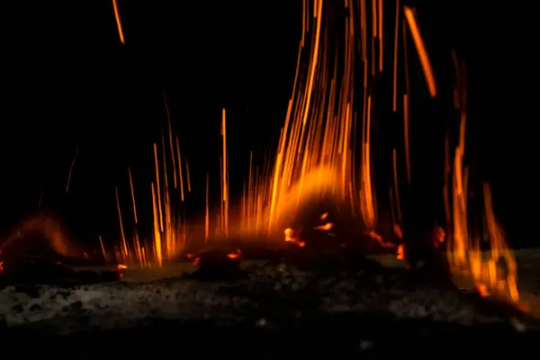 Fire Dark Explosion Black Powder — Stok fotoğraf