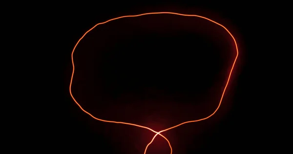 暗闇の中で光る線 赤熱線 — ストック写真
