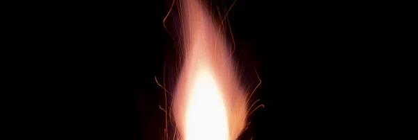 Feuer Dunkeln Leuchtende Funken Schwarzpulver Explodiert — Stockfoto