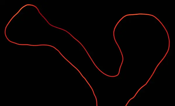 Karanlıkta Parlayan Tel Kırmızı Kablo — Stok fotoğraf