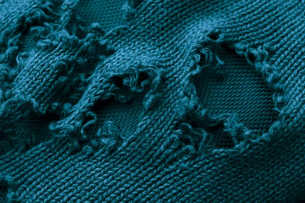 古いウールセーター穴付き — ストック写真
