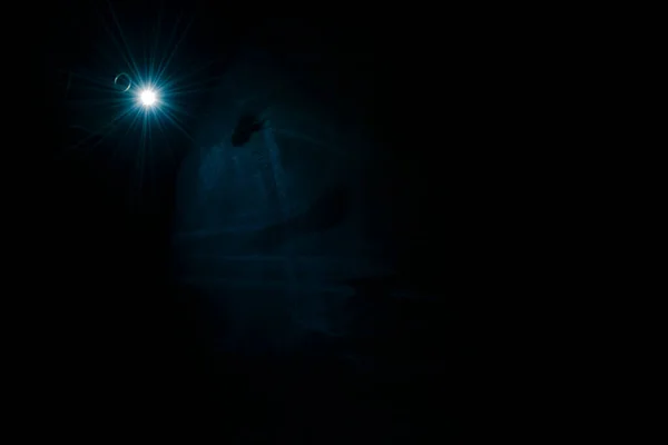 Lavagna Nera Illuminata Una Lampada — Foto Stock
