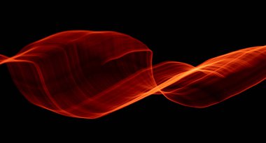 Sallanan ve kıvrılan ışık çizgileri