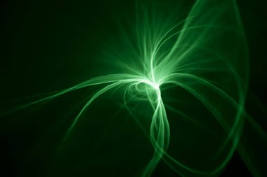 Sallanan ve kıvrılan ışık çizgileri