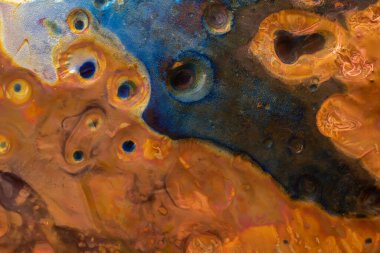 Oksitlenmiş bakır, soyut sanatsal arkaplan