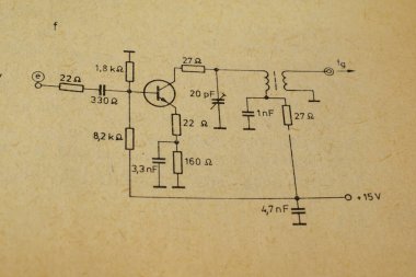elektronik diyagram, transistörlü jeneratör