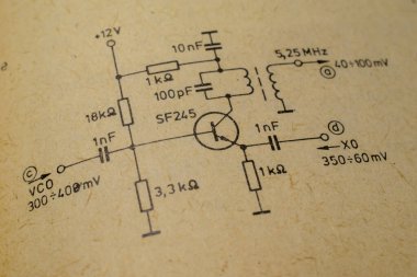 elektronik diyagram, transistörlü jeneratör