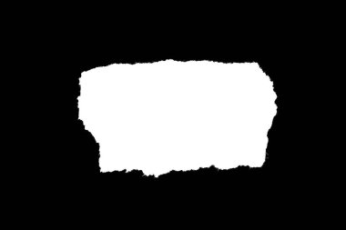 Siyah zemin üzerinde yırtık beyaz bir kağıt tabakasının kenarı, kara delik